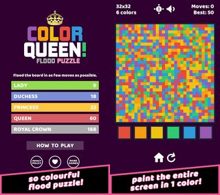 Color Queen! Flood Puzzle Game - Screenshot 1