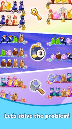 Bird Sort - Cute Color Puzzle - Screenshot 1