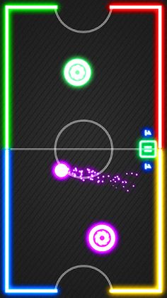 Air Hockey Glow: 2 Players - Screenshot 3
