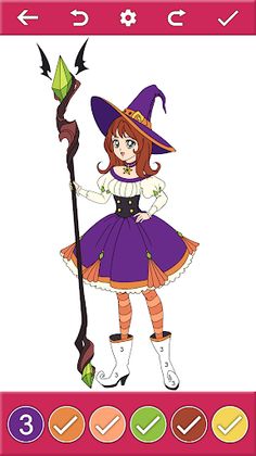 Anime Girls Coloring by Number - Screenshot 1