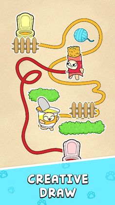 Fruit Cat Rush: Draw to Toilet - Screenshot 4