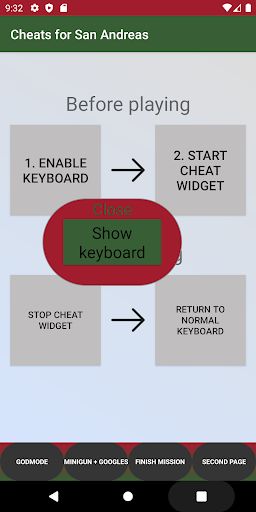 Cheats Keyboard for San Andrea - Screenshot 3