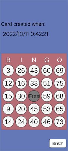 Simple BINGO Card - Screenshot 2