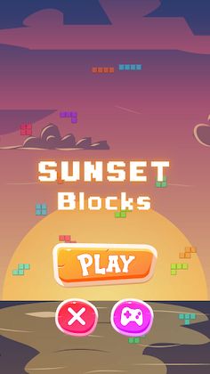 Sunset Blocks Puzzle Game - Screenshot 1