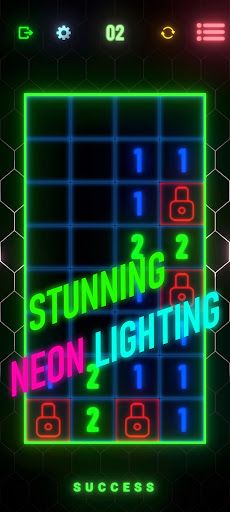 Neon Minesweeper Pro - Screenshot 2