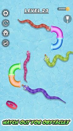Tangled Snakes Sort Puzzle - Screenshot 1