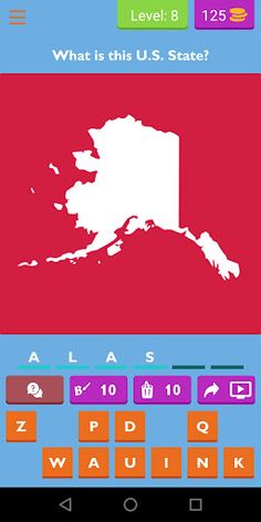 Guess The U.S. States Quiz - Screenshot 2
