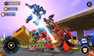 US Police Robot Car Transform - Screenshot 2