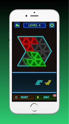 Glow Block Triangle Puzzle - Screenshot 3