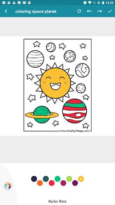 coloring space planet - Screenshot 3