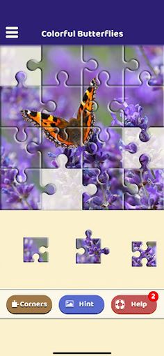 Colorful Butterflies Puzzle - Screenshot 2