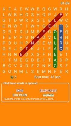 Word Search in Spanish - Screenshot 1