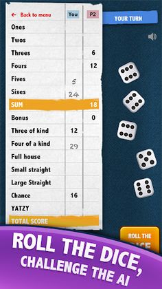 Yatzy - dice poker game 🎲 - Screenshot 2